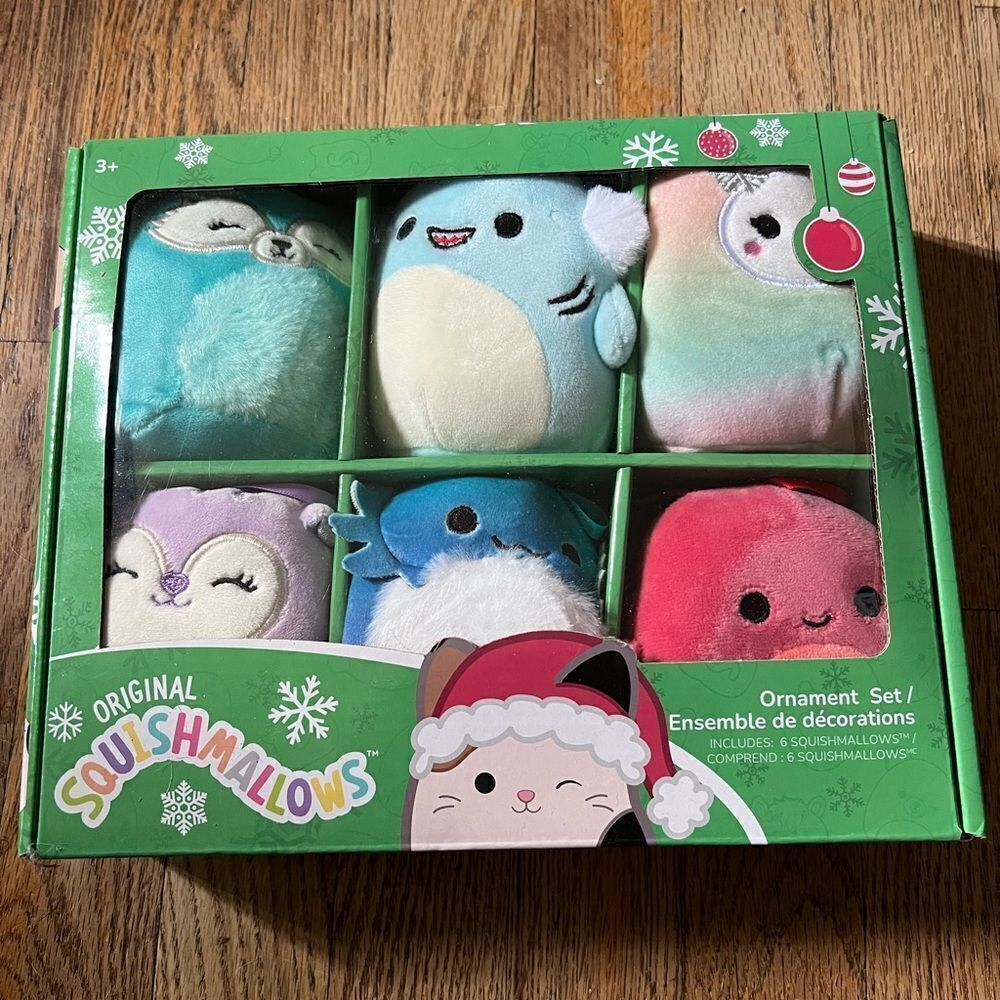 Original Squishmallows Christmas Ornament 6 Piece Set